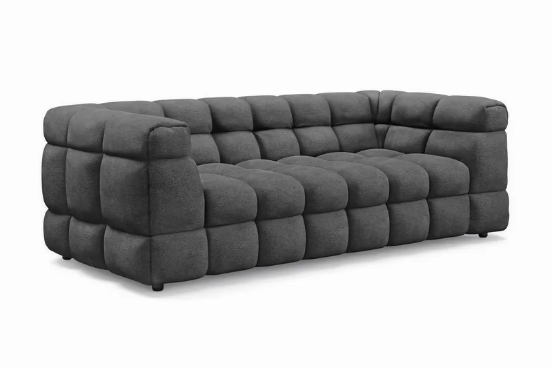 Elise Boblet Sofagruppe 3-personers Sofa + Lænestol - Mørkegrå - Møbler - Sofaer - Sofagrupper
