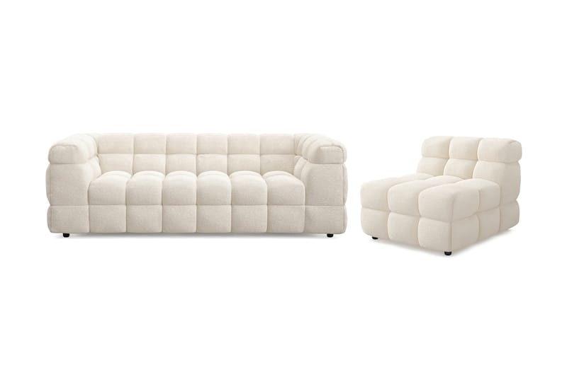 Elise Boblet Sofagruppe 3-personers Sofa + Lænestol - Beige - Møbler - Sofaer - Sofagrupper