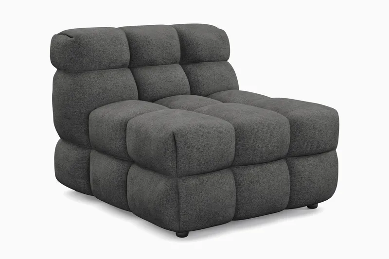 Elise Boblet Sofagruppe 3-personers Sofa + Lænestol - Mørkegrå - Møbler - Sofaer - Sofagrupper