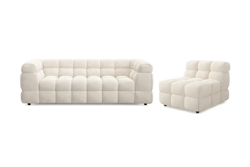 Elise Boblet Sofagruppe 3-personers Sofa + Lænestol, Beige