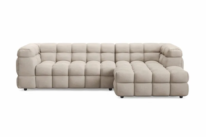 Elise Boblet Sofagruppe 4-personers Chaiselongsofa Højre + Lænestol - Beige - Møbler - Sofaer - Sofagrupper