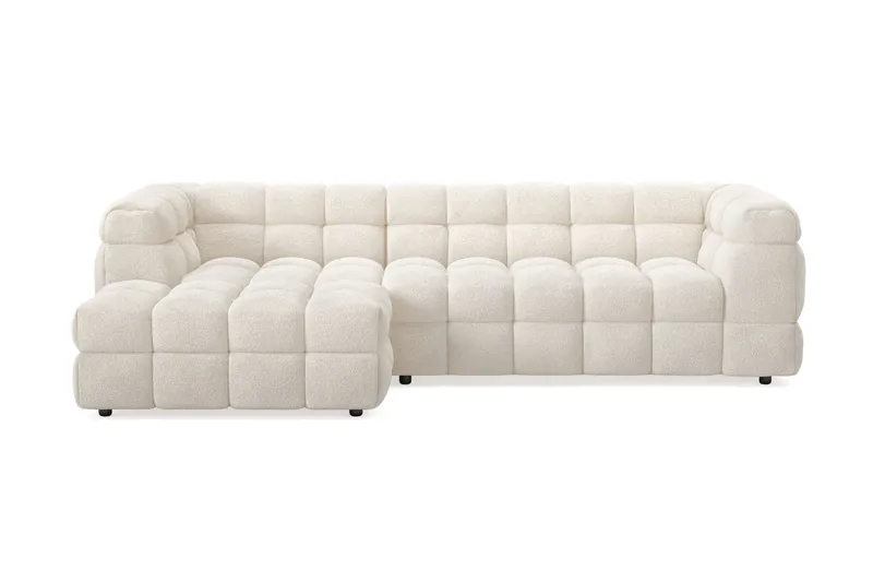Elise Boblet Sofagruppe 4-personers Chaiselongsofa Venstre + Lænestol - Beige - Møbler - Sofaer - Sofagrupper