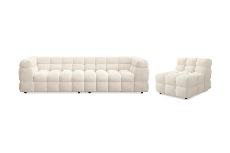 Elise Boblet Sofagruppe 4-personers Sofa + Lænestol, Beige