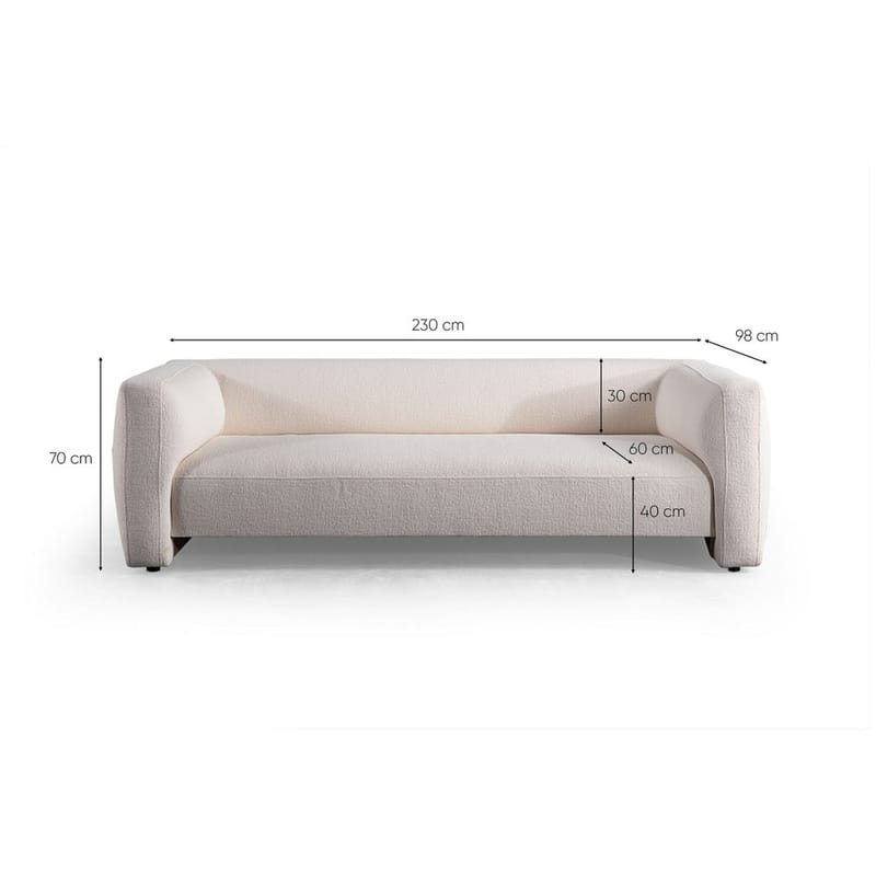 Elvaris 3-personers sofa - Hvid - Møbler - Sofaer - 3 personers sofa