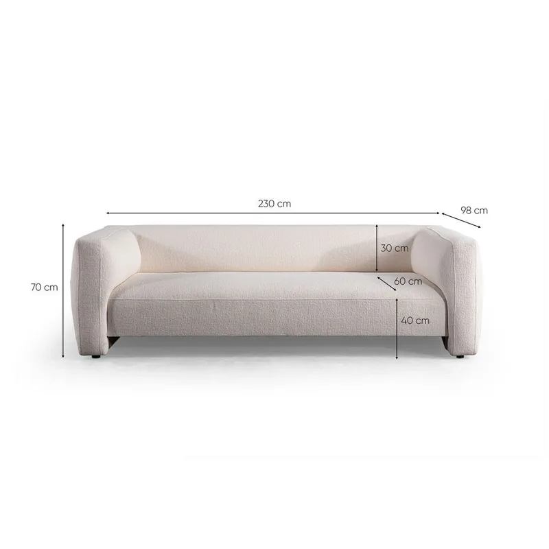 Elvaris 3-personers sofa - Hvid - Møbler - Sofaer - 3 personers sofa