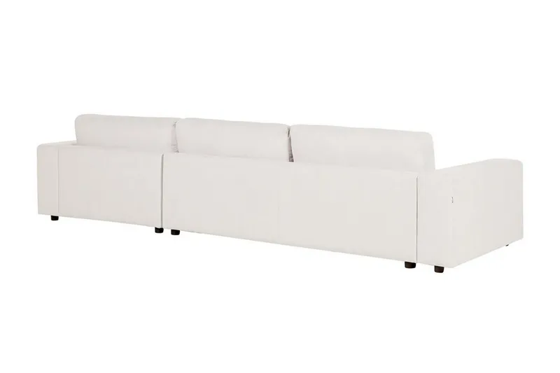 Ersi Hjørnesofa 4-personers - Hvid/Sort - Møbler - Sofaer - Hjørnesofa - Hjørnesofa med chaiselong