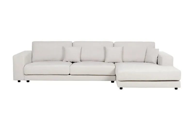 Ersi Hjørnesofa 4-personers, Hvid/Sort