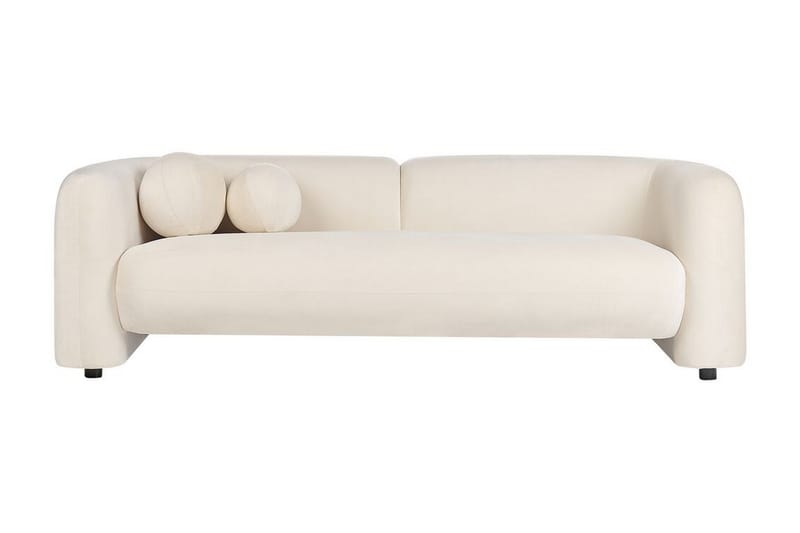 Fabion Sofa 3-personers - Creme - Møbler - Sofaer - Velour sofaer