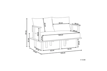 Fadey Sofa 2-personers - Grøn/Lyst træ - Møbler - Sofaer - 2 personers sofa