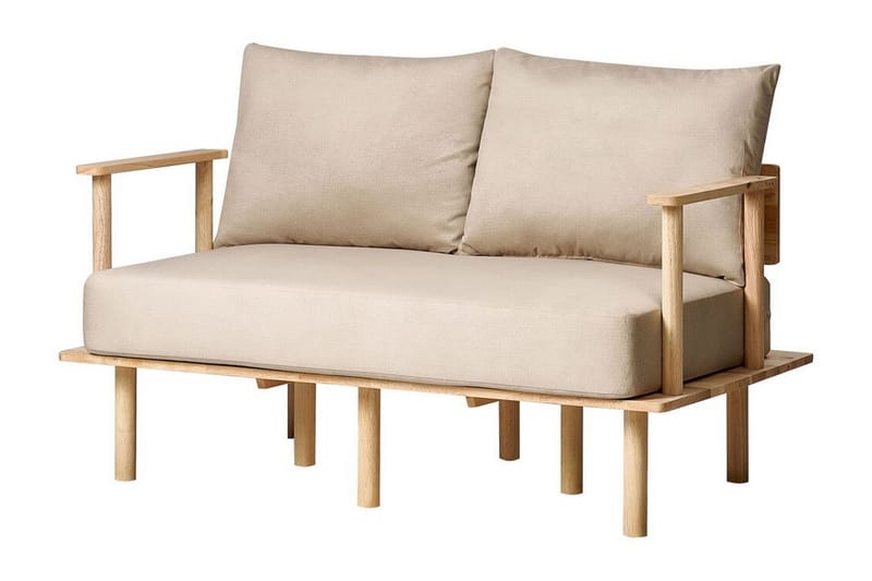 Fadey Sofa 2-personers - Beige/Lyst træ - Møbler - Sofaer - 2 personers sofa