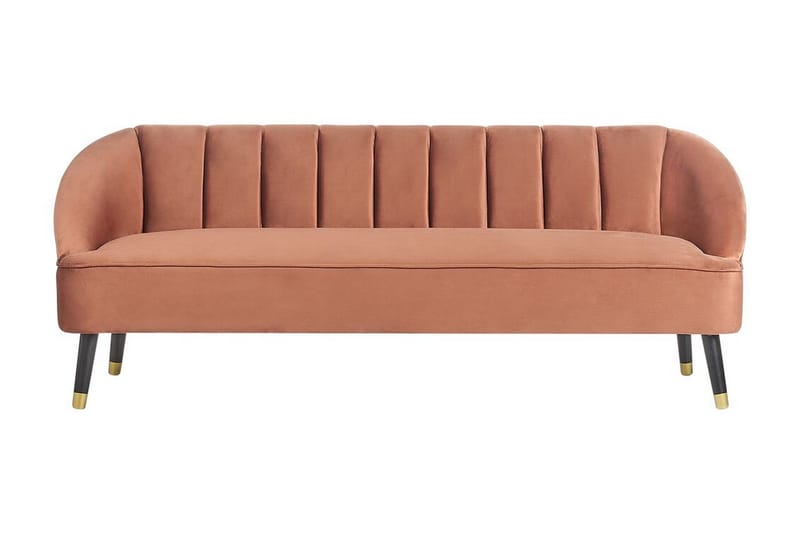 Farrin Sofa 3-personers - Brun/Sort/Guld - Møbler - Sofaer - Velour sofaer
