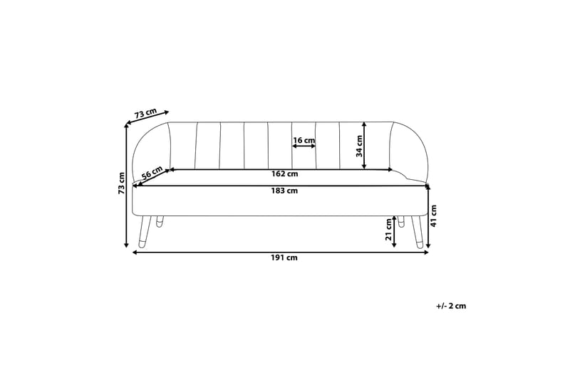 Farrin Sofa 3-personers - Brun/Sort/Guld - Møbler - Sofaer - Velour sofaer