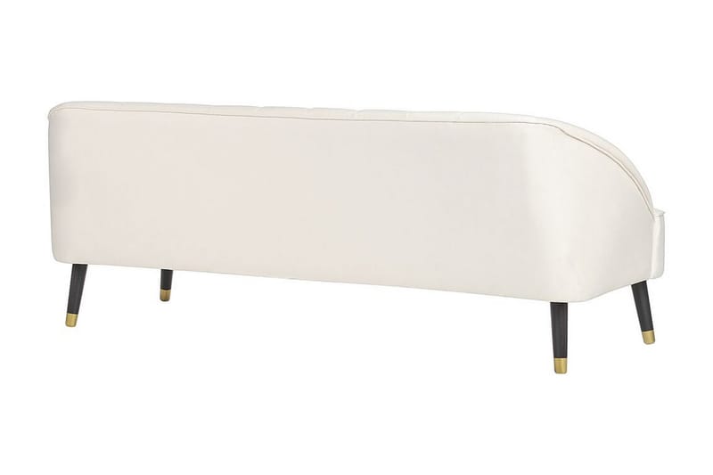 Farrin Sofa 3-personers - Hvid/Sort/Guld - Møbler - Sofaer - Velour sofaer