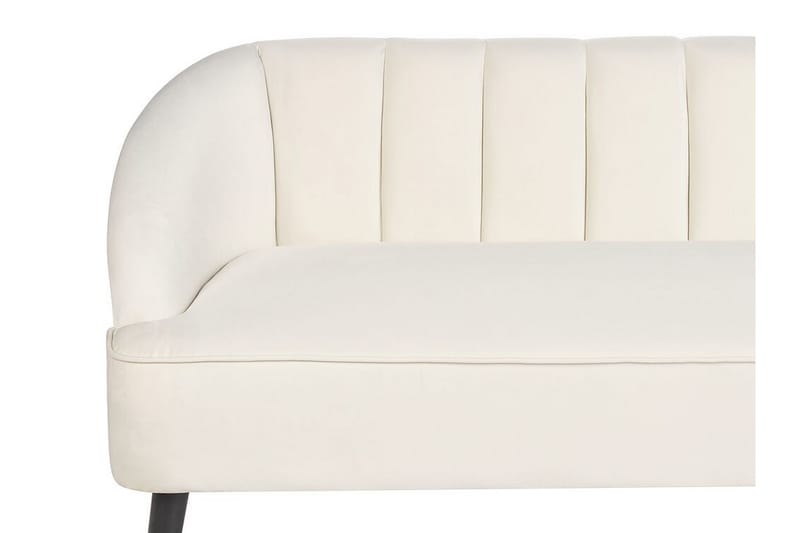 Farrin Sofa 3-personers - Hvid/Sort/Guld - Møbler - Sofaer - Velour sofaer