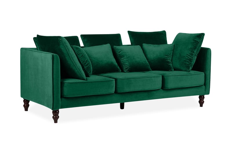 Fenstad Sofa 3-pers - Grøn - 3 personers sofa