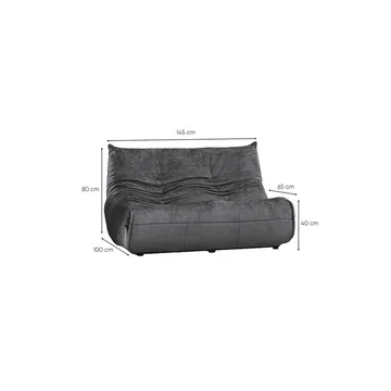 Feylorin 2-personers sofa - Grafitgrå - Møbler - Sofaer - 2 personers sofa