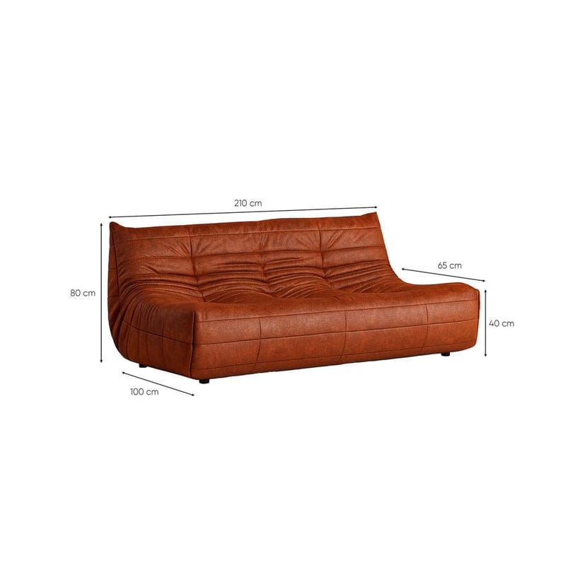 Feylorin 3-personers sofa - Rød - Møbler - Sofaer - 3 personers sofa