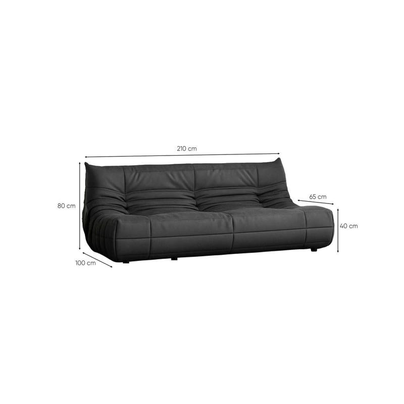 Feylorin 3-personers sofa - Mørkegrå - Møbler - Sofaer - 3 personers sofa