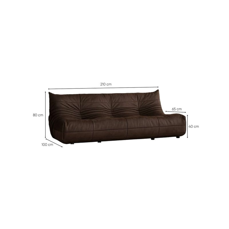 Feylorin 3-personers sofa - Brun - Møbler - Sofaer - 3 personers sofa