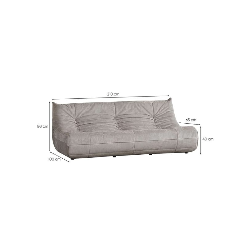 Feylorin 3-personers sofa - Hvid - Møbler - Sofaer - 3 personers sofa