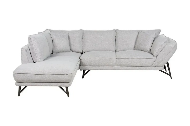 Fianna Hjørnesofa 3-personers, Grå/Sort