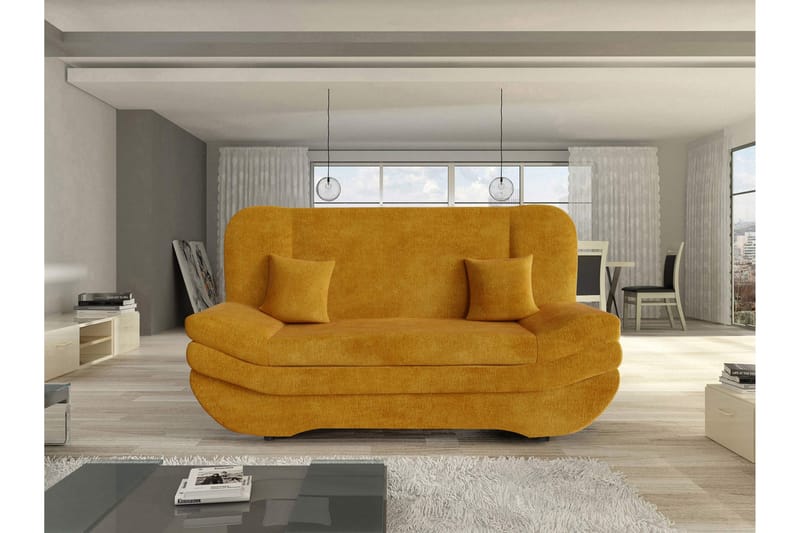 Figurelle Sovesofa 2-personers i Fløjl - Gul - Møbler - Sofaer - Sovesofaer