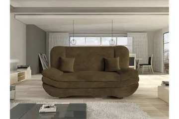 Figurelle Sovesofa 2-personers i Fløjl - Brun - Møbler - Sofaer - Sovesofaer