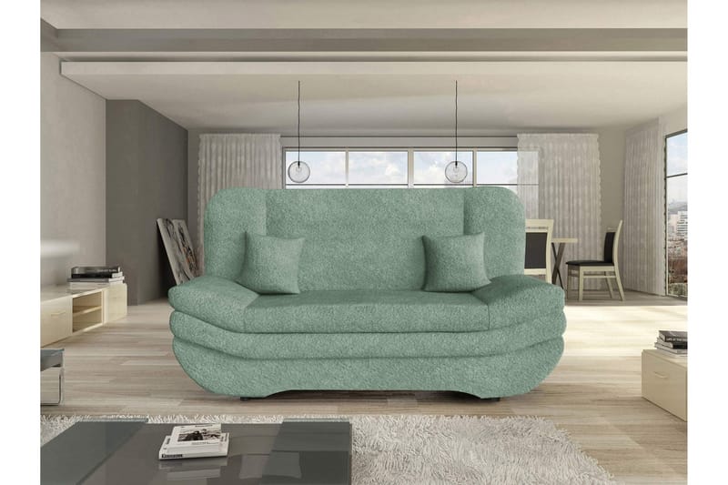 Figurelle Sovesofa 2-personers i Bouclé - Grøn - Møbler - Sofaer - Sovesofaer