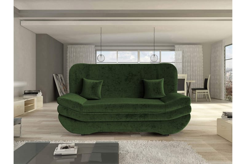 Figurelle Sovesofa 2-personers i Chenille - Grøn - Møbler - Sofaer - Sovesofaer