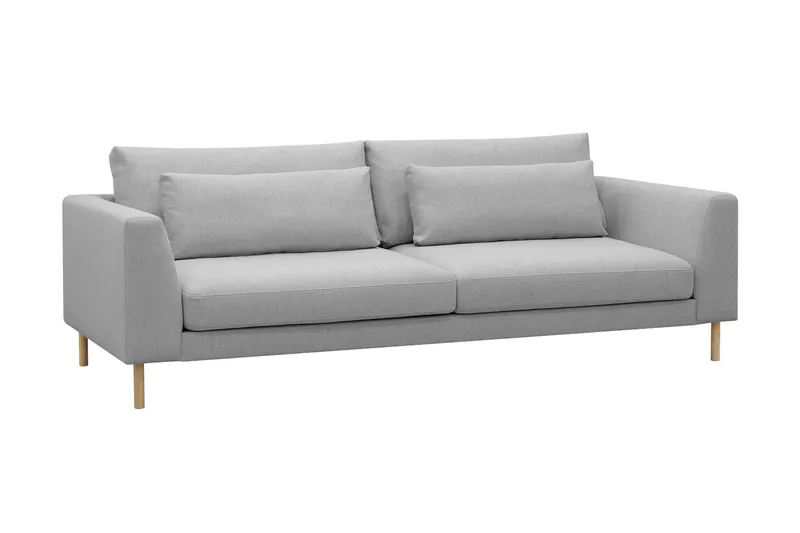 Florenz 3-personers Stofsofa - Lysegrå - Møbler - Sofaer - 3 personers sofa