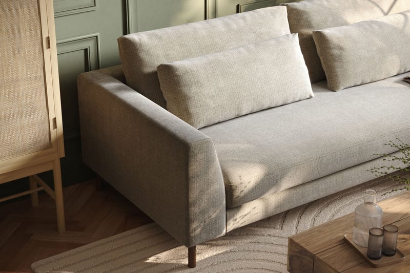 Florenz 3-personers Sofa i Chenille - Grå / Beige - Møbler - Sofaer - 3 personers sofa