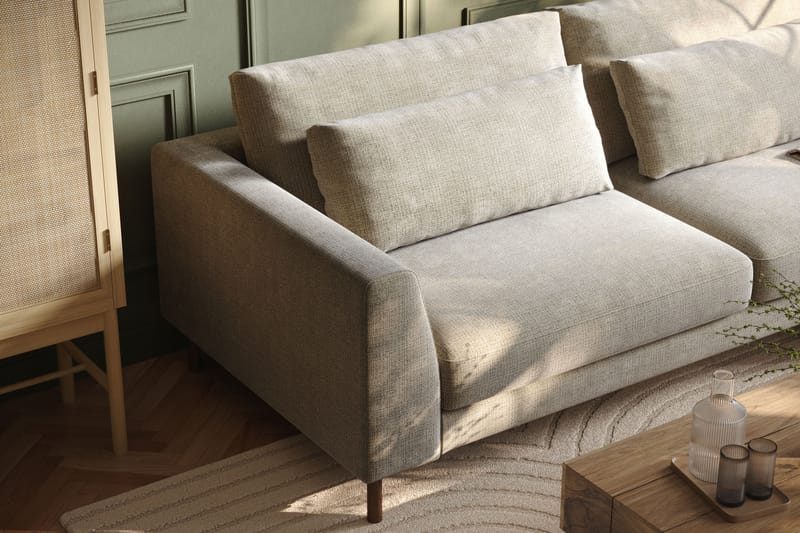 Florenz 3-personers Sofa i Chenille - Grå / Beige - Møbler - Sofaer - 3 personers sofa
