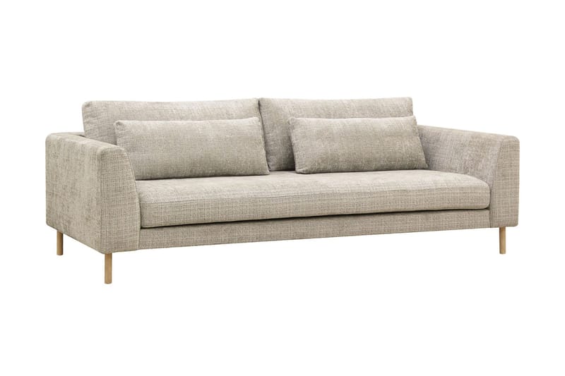 Florenz 3-personers Sofa i Chenille - Grå / Beige - Møbler - Sofaer - 3 personers sofa