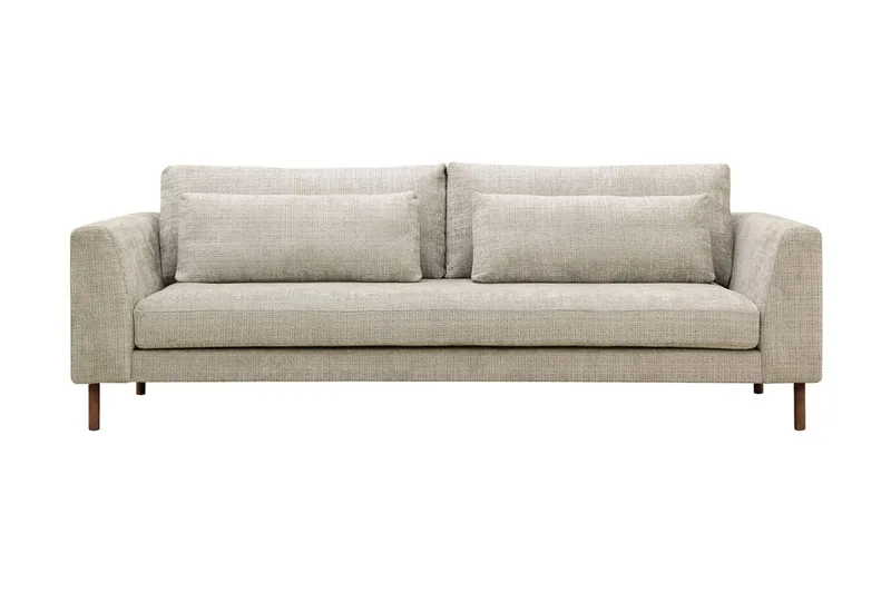 Florenz 3-personers Sofa i Chenille, Grå / Beige