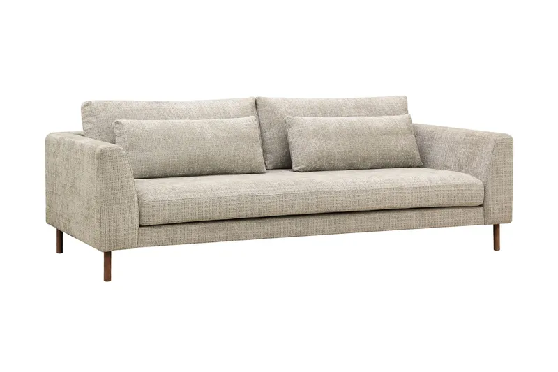 Florenz 3-personers Sofa i Chenille - Grå / Beige - Møbler - Sofaer - 3 personers sofa