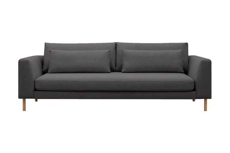 Florenz 3-personers Stofsofa, Mørkegrå