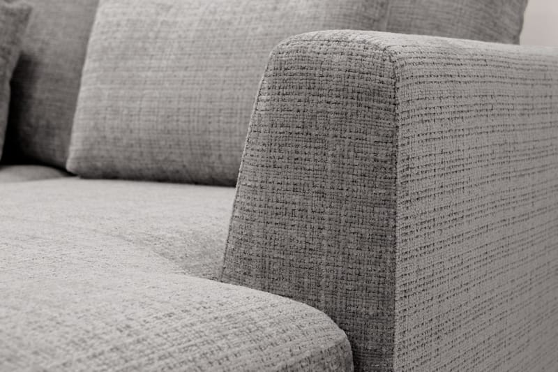 Florenz 4-personers Venstrevendt U-formet Sofa med Divan og Chaiselong i Chenille - Lysegrå - Møbler - Sofaer - U Sofa