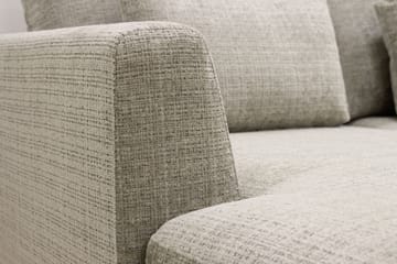 Florenz 4-personers Højrevendt U-formet Sofa med Divan og Chaiselong i Chenille - Grå/Beige - Møbler - Sofaer - U Sofa