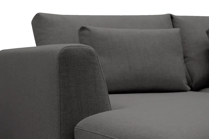 Florenz 4-personers Højrevendt U-formet Sofa med Divan og Chaiselong i Stof - Mørkegrå - Møbler - Sofaer - U Sofa