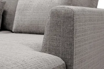 Florenz 4-personers Venstrevendt U-formet Sofa med Divan og Chaiselong i Chenille - Lysegrå - Møbler - Sofaer - U Sofa