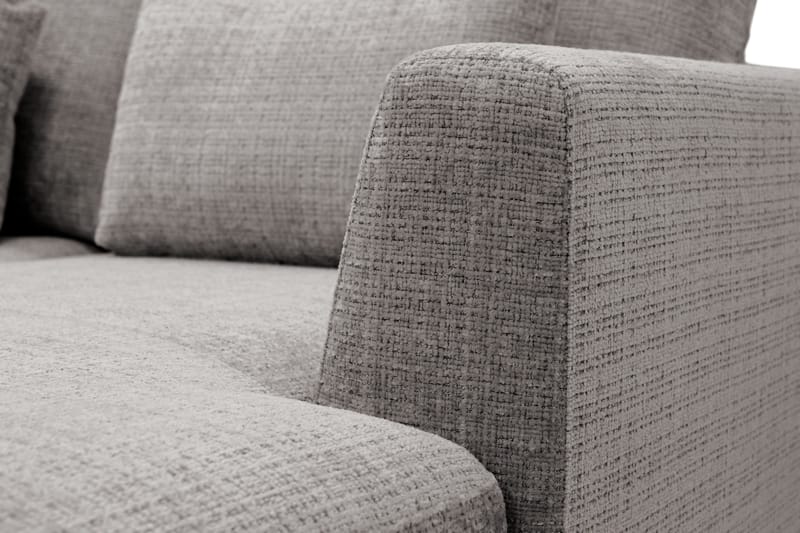 Florenz 4-personers Venstrevendt U-formet Sofa med Divan og Chaiselong i Chenille - Lysegrå - Møbler - Sofaer - U Sofa