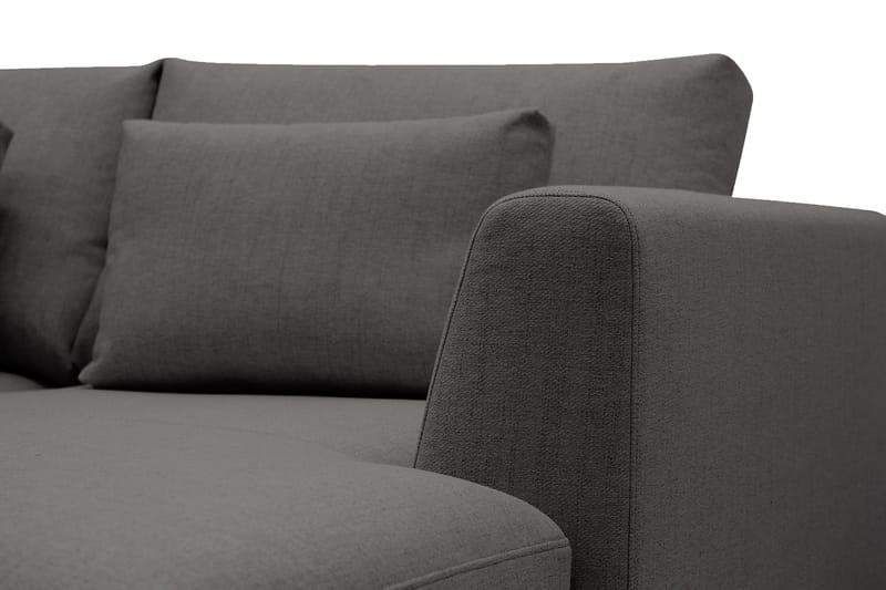Florenz 4-personers Venstrevendt U-formet Sofa med Divan og Chaiselong i Stof - Mørkegrå - Møbler - Sofaer - U Sofa