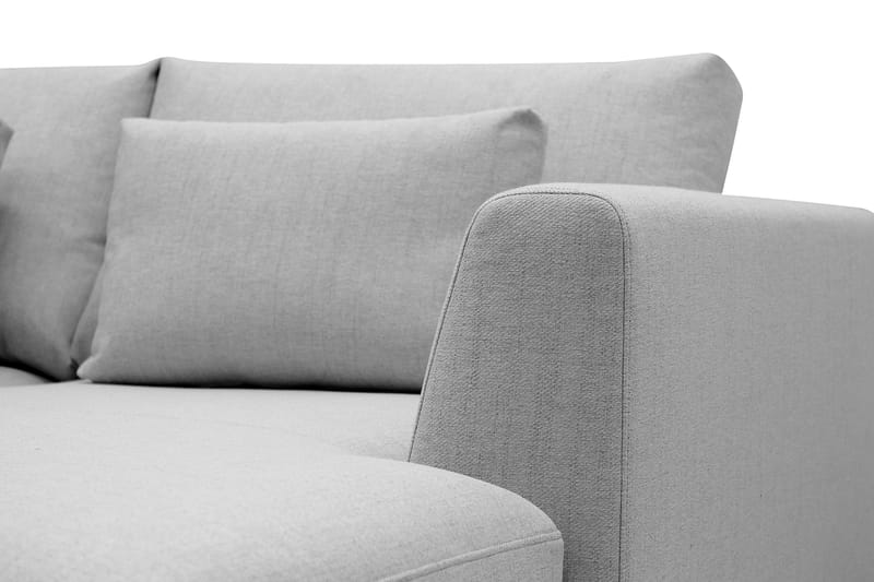 Florenz 4-personers Venstrevendt U-formet Sofa med Divan og Chaiselong i Stof - Lysegrå - Møbler - Sofaer - U Sofa