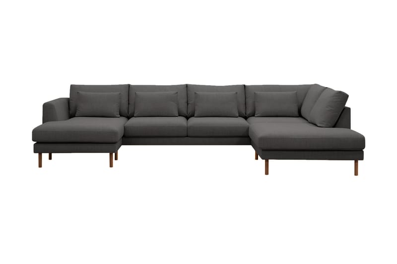 Florenz 4-personers Højrevendt U-formet Sofa med Divan og Chaiselong i Stof - Mørkegrå - Møbler - Sofaer - U Sofa