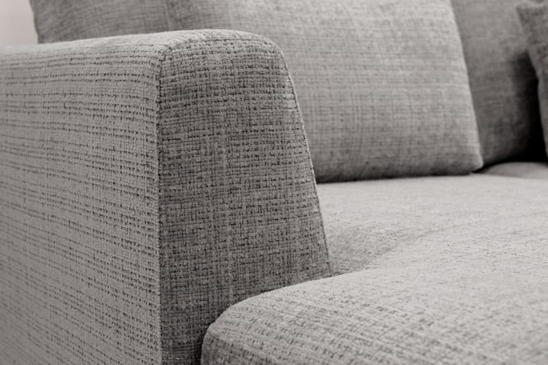 Florenz 4-personers Højrevendt U-formet Sofa med Divan og Chaiselong i Chenille - Lysegrå - Møbler - Sofaer - U Sofa