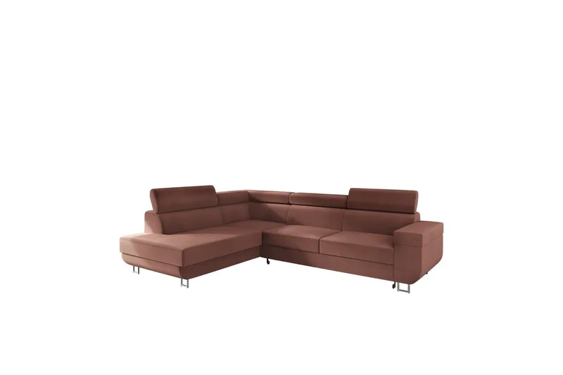 Fonti Sofa med Sjeselong 3-seter, Brun
