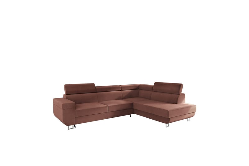 Fonti Sofa med Sjeselong 3-seter, Brun