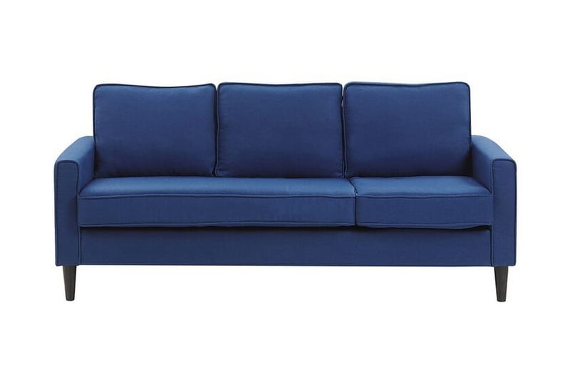 Fuimaono Sofa med Fodskammel - Blå - 3 personers sofa