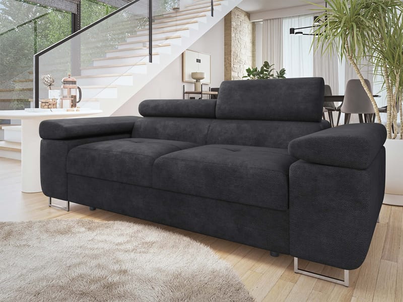 Gabina 2-personers sofa - sort - Møbler - Sofaer - 3 personers sofa