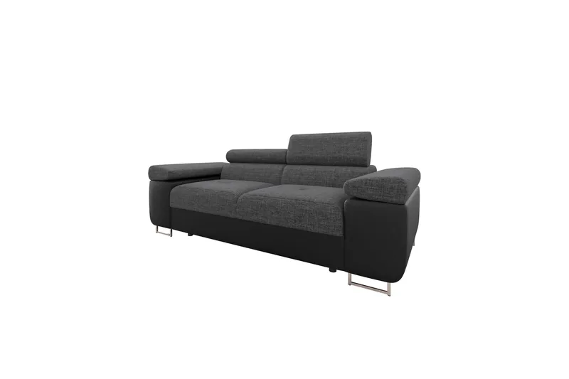 Gabina Sofa 2-personers - Sort/Grå - Møbler - Sofaer - Lædersofaer